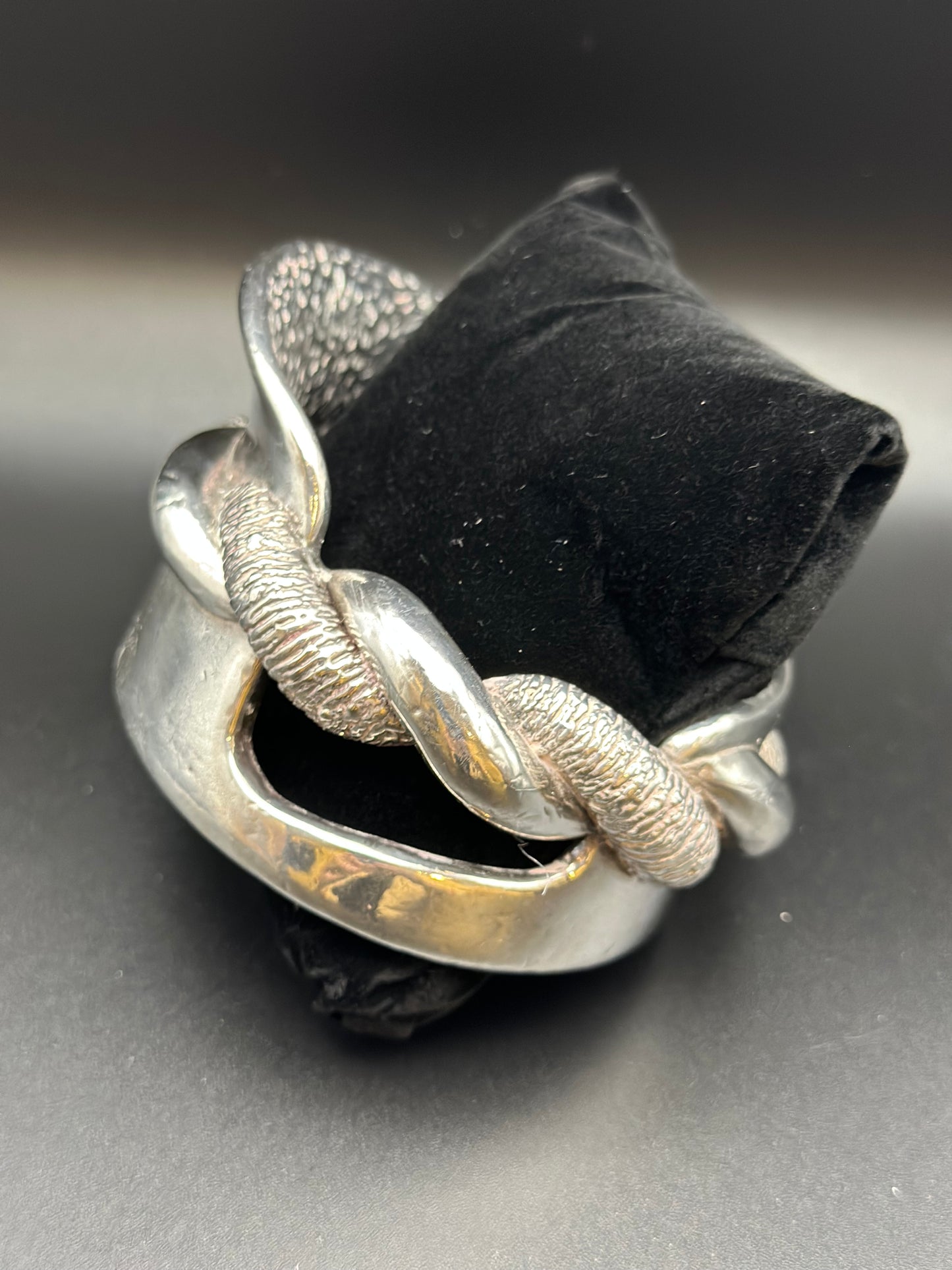 Chunky Silver Bangle Bracelet