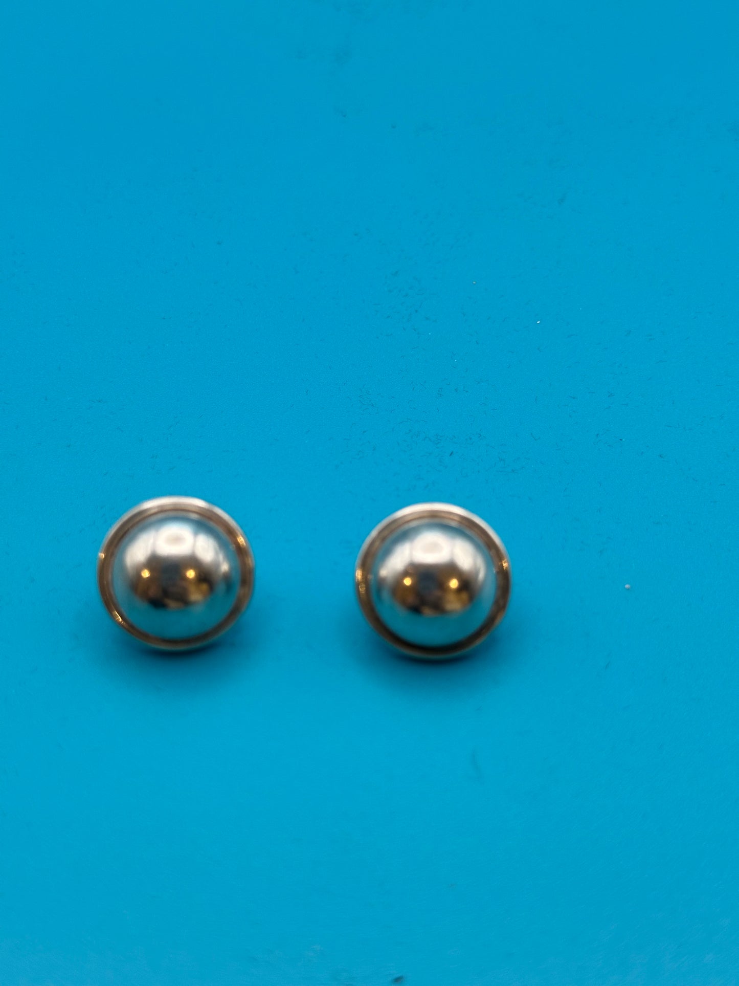Lovely sterling silver button earrings