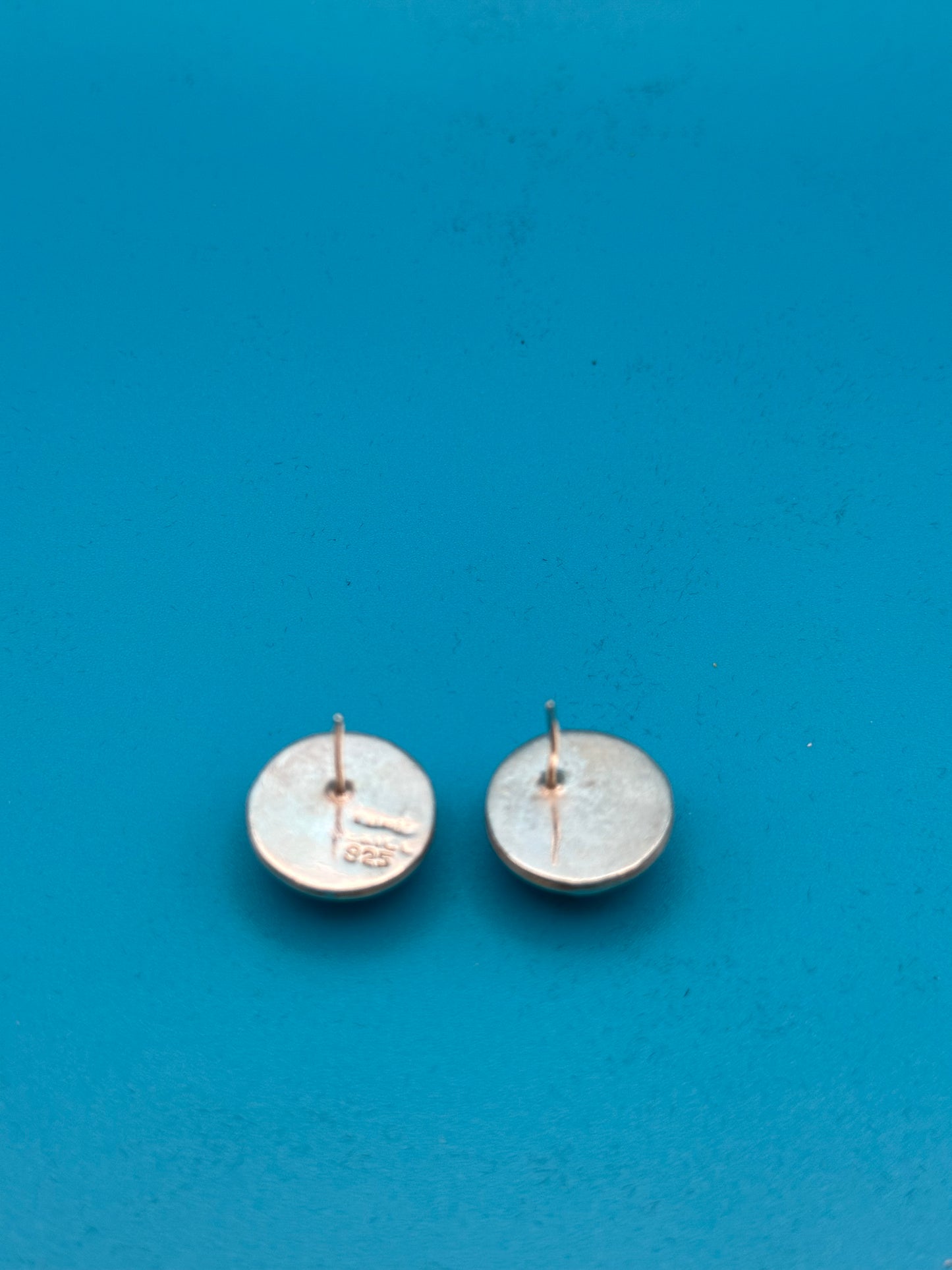 Lovely sterling silver button earrings