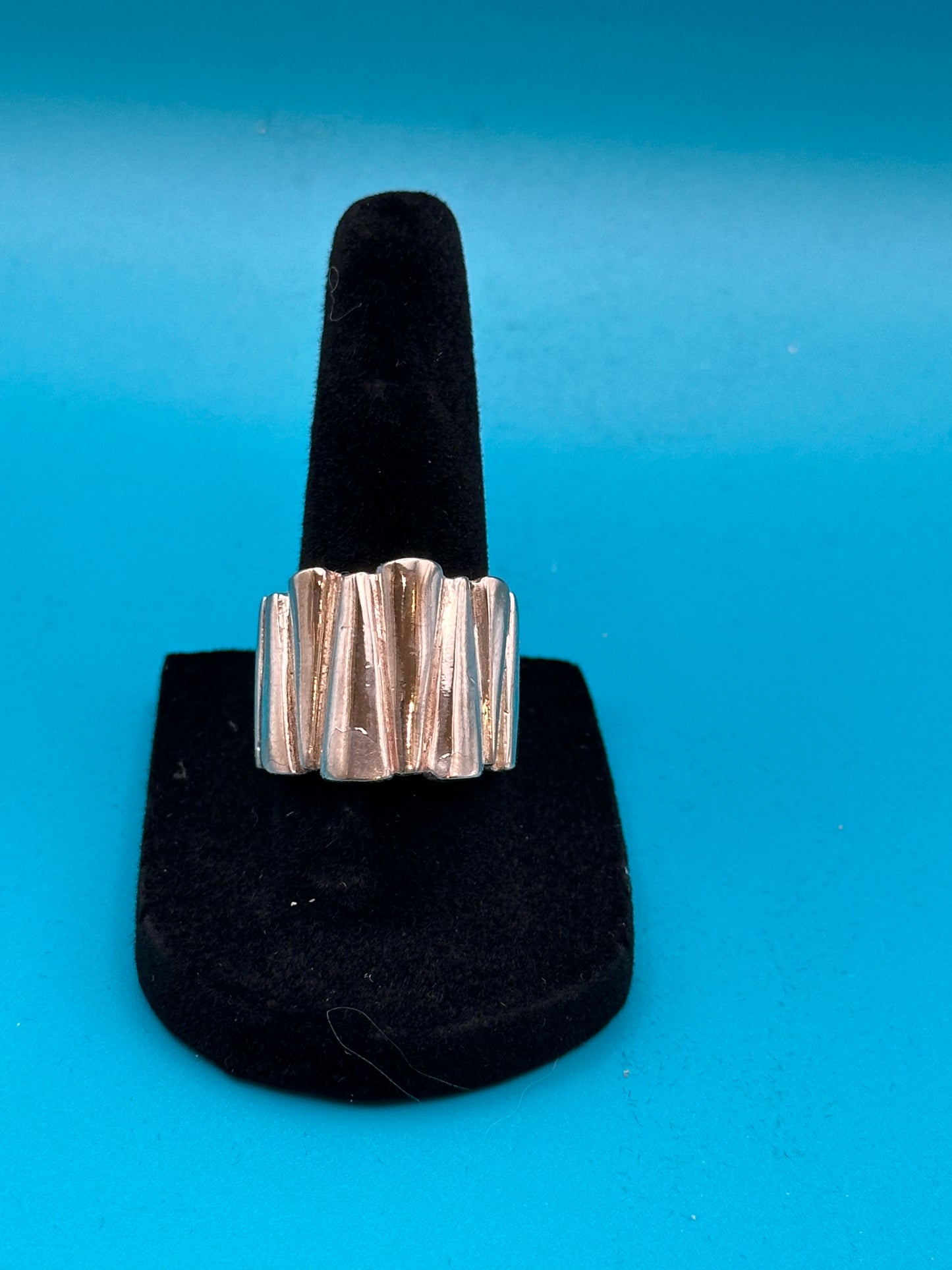 Contemporary sterling silver ring, may be Native American