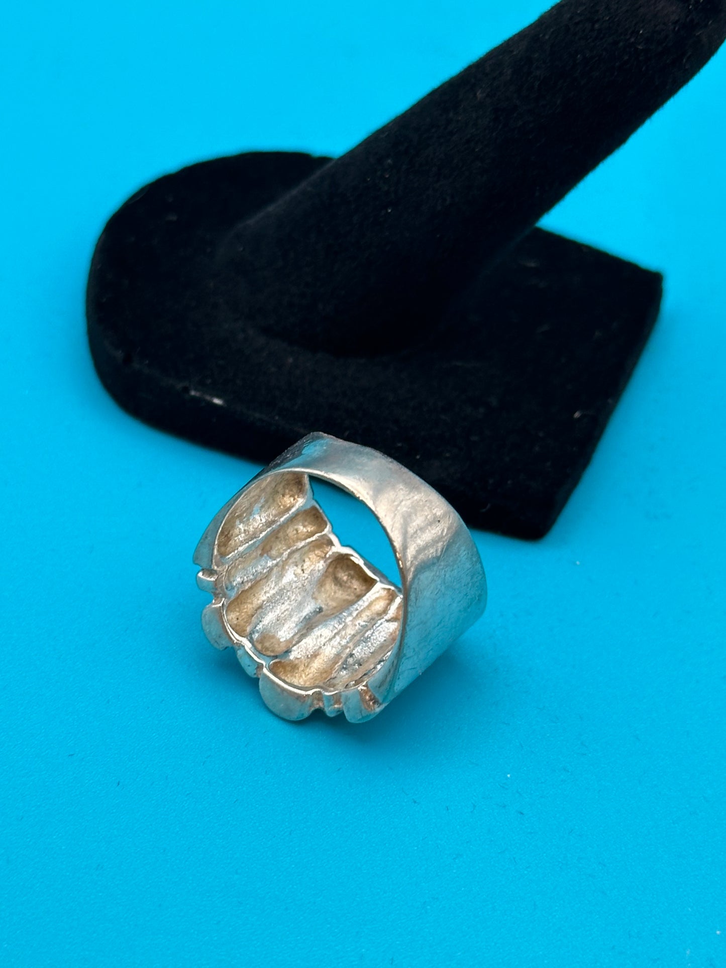 Contemporary sterling silver ring, may be Native American