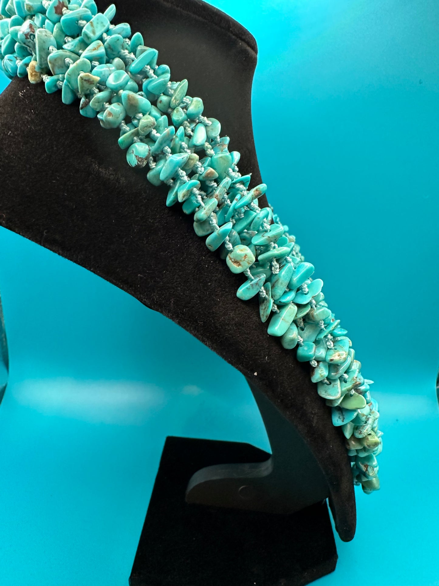 Turquoise cascade necklace