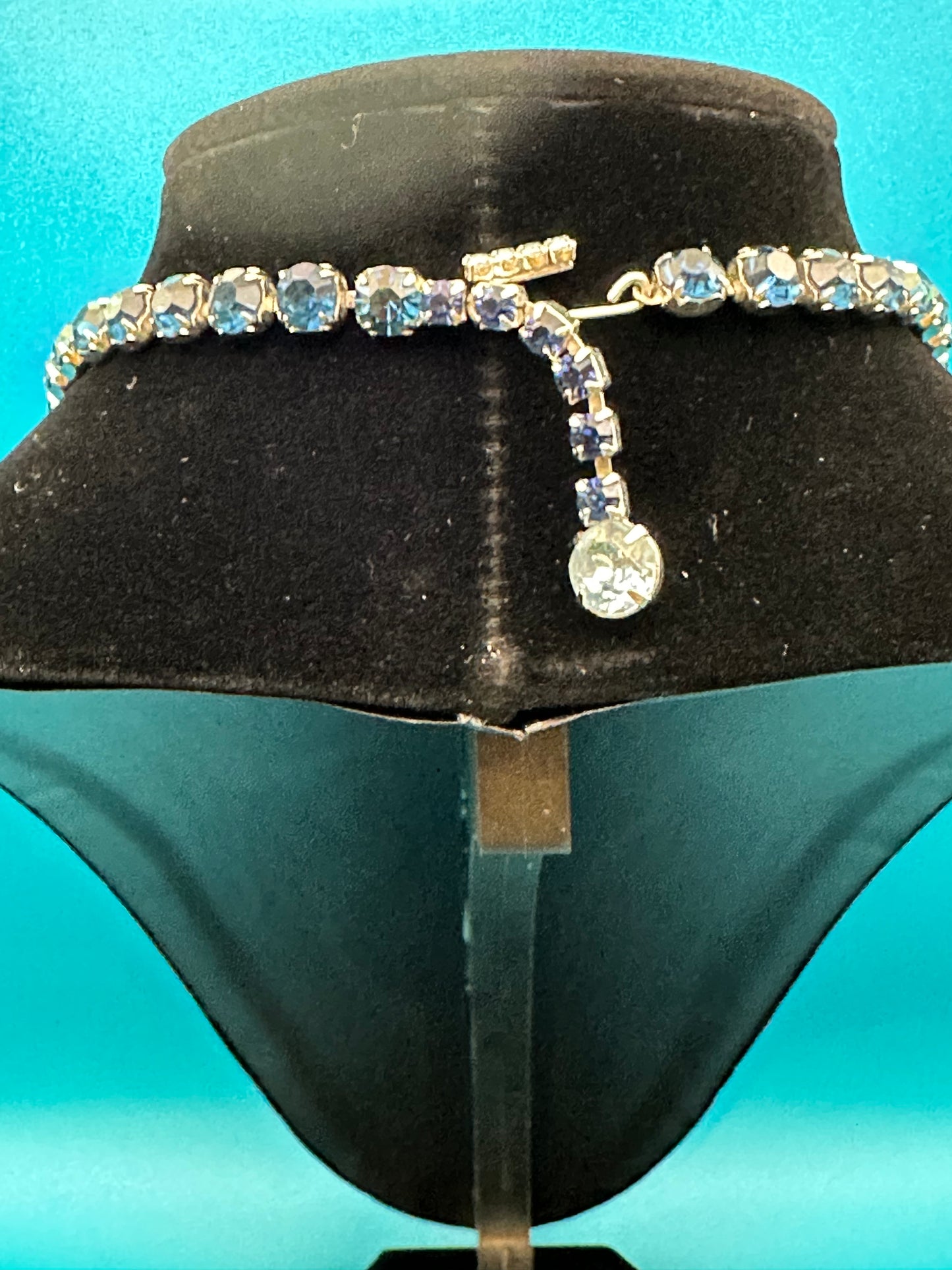 Spectacular mid-century rhinestone crystal necklace