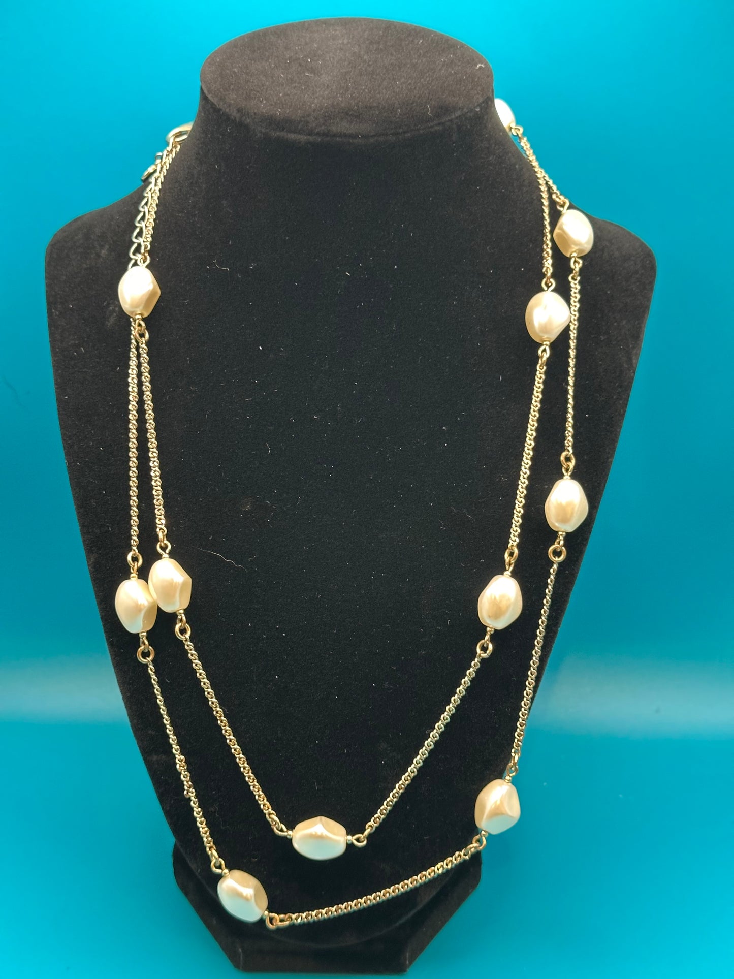 Sterling silver and cultured pearl necklace