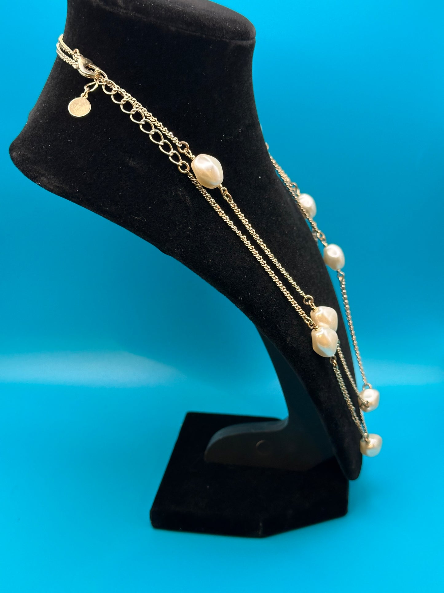 Sterling silver and cultured pearl necklace