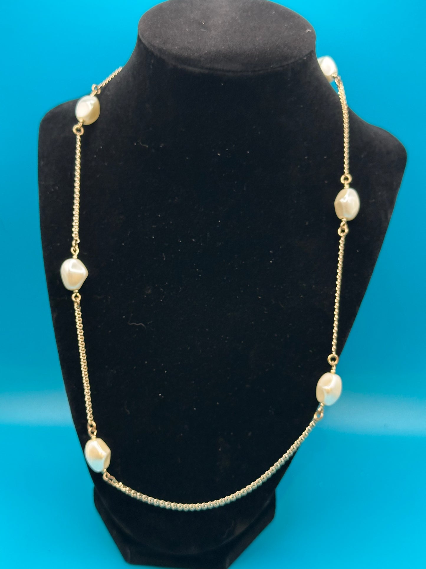 Sterling silver and cultured pearl necklace