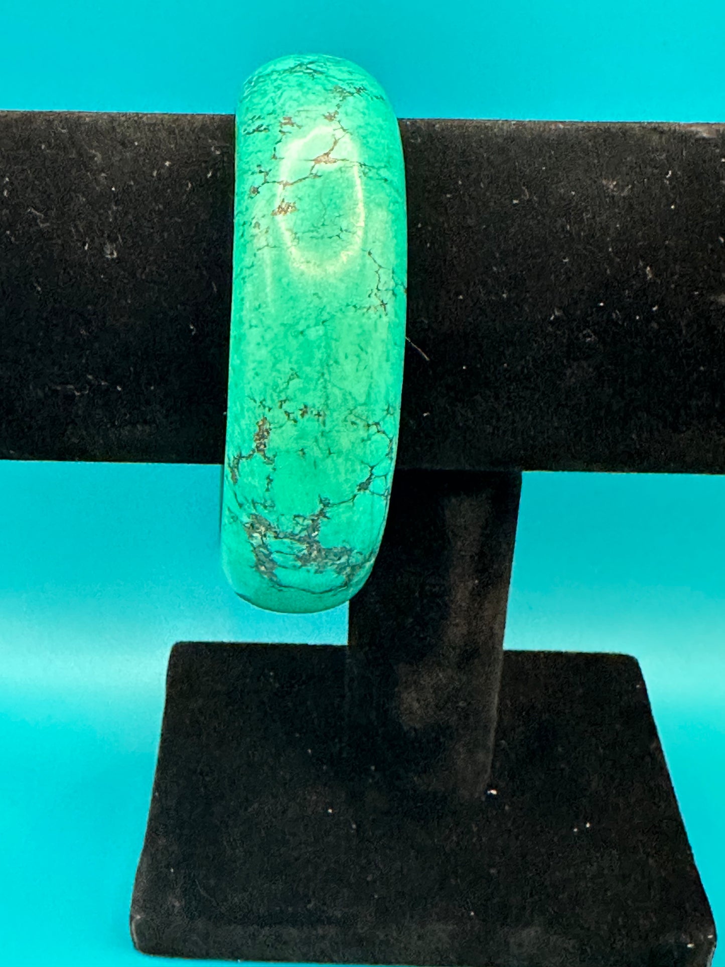 Natural turquoise bangle bracelet