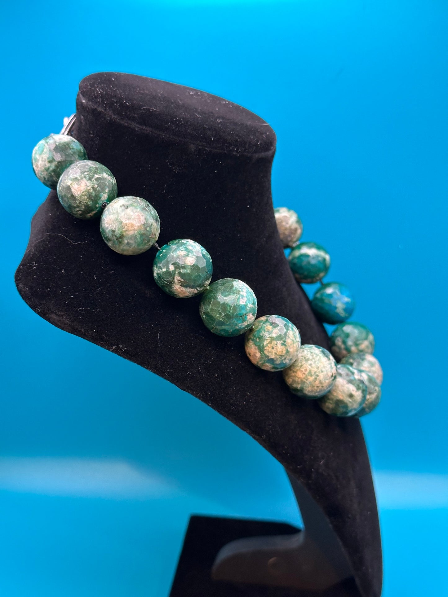 Sharon Rosenthal matte turquoise choker necklace