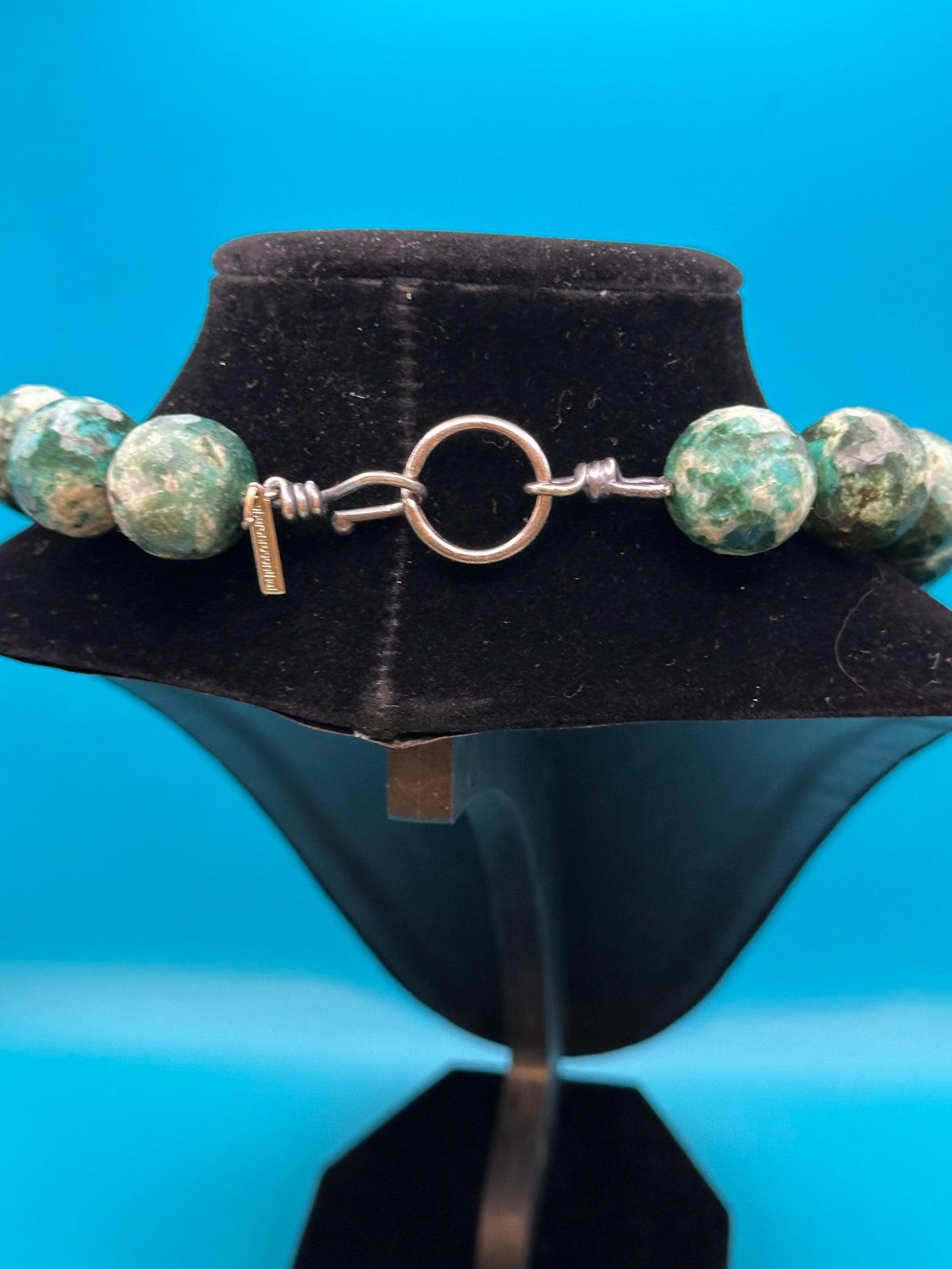 Sharon Rosenthal matte turquoise choker necklace