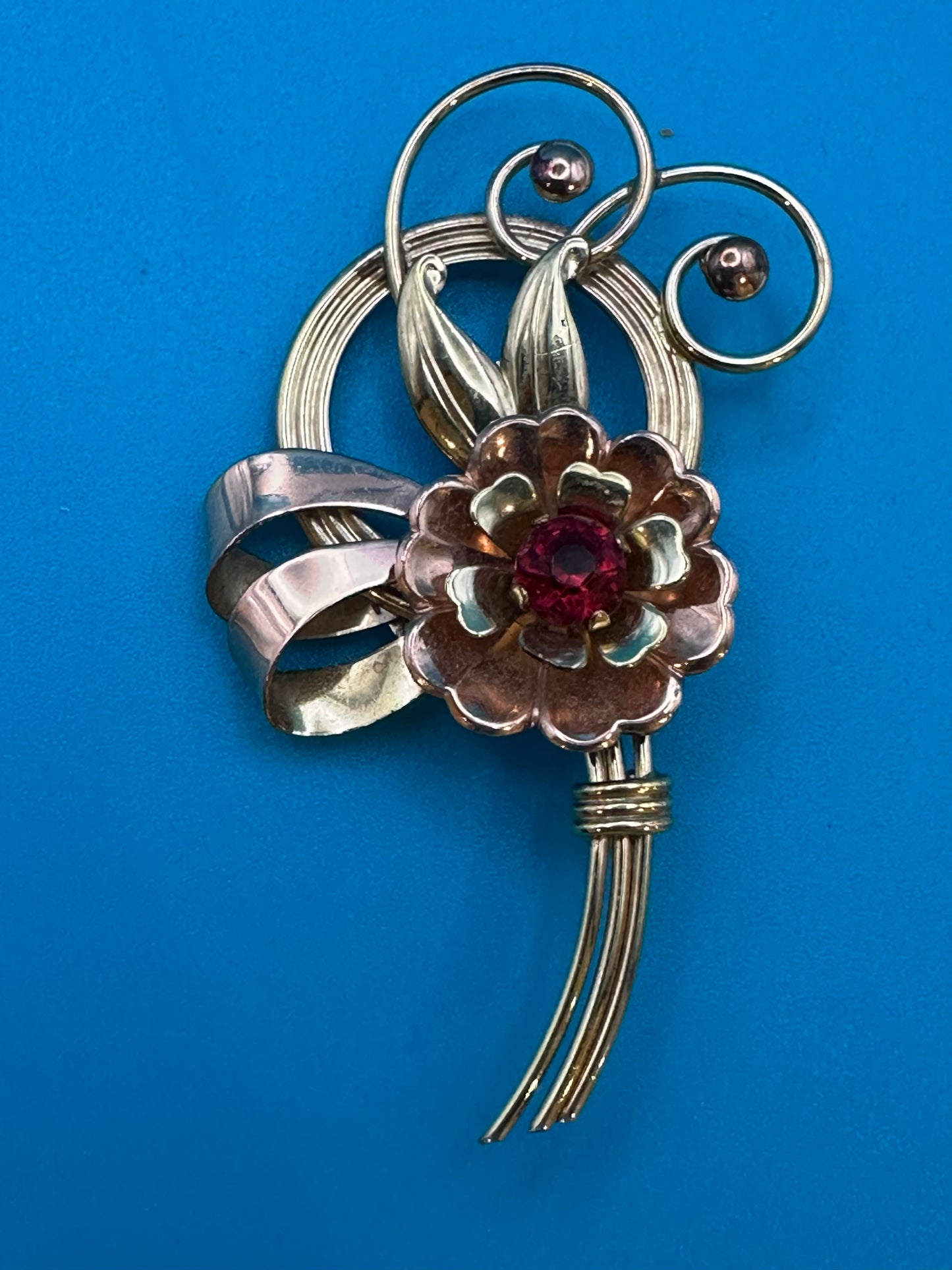 Vintage Harry Iskin flower brooch
