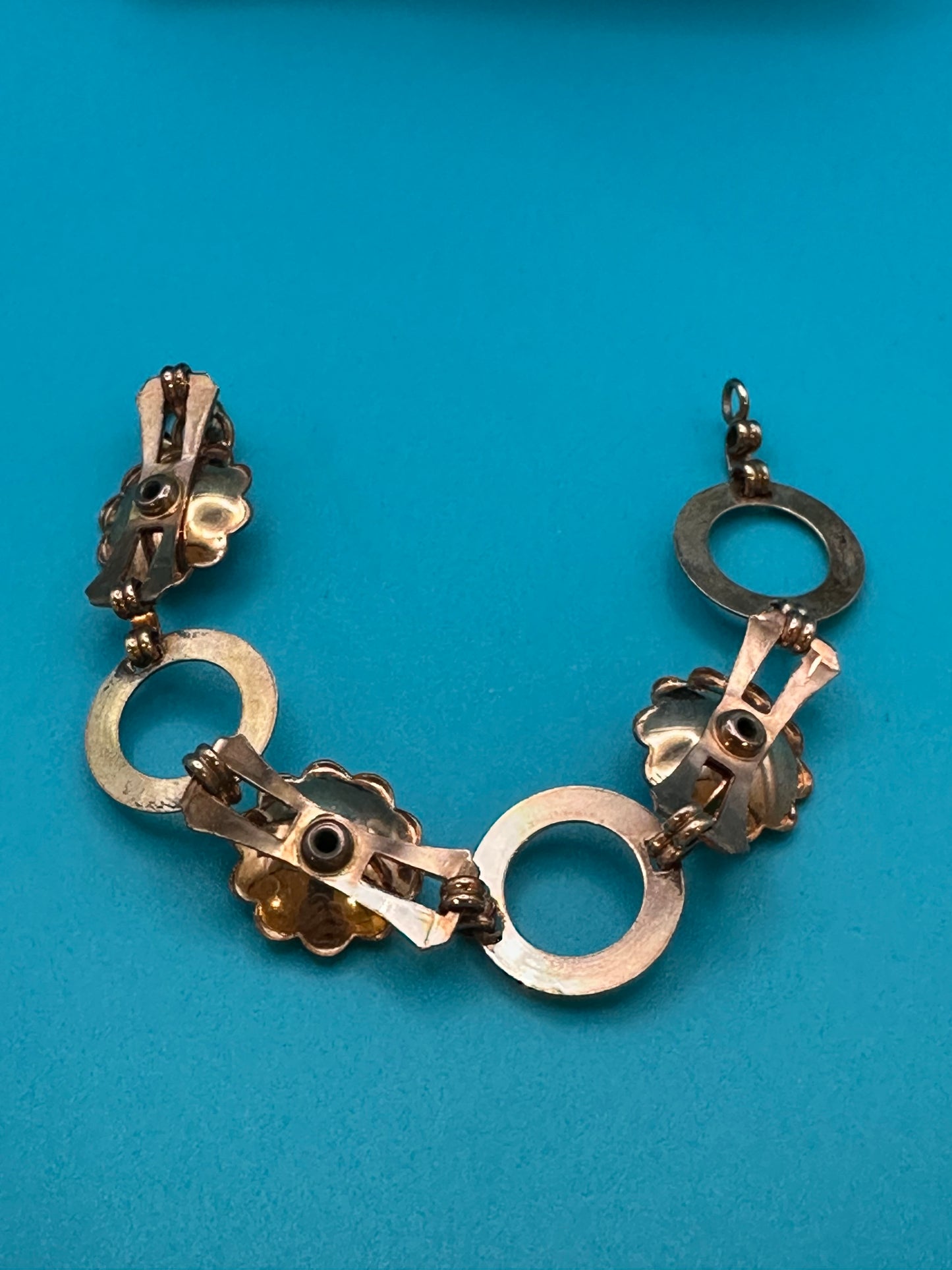 Vintage Harry Iskin amber stone bracelet