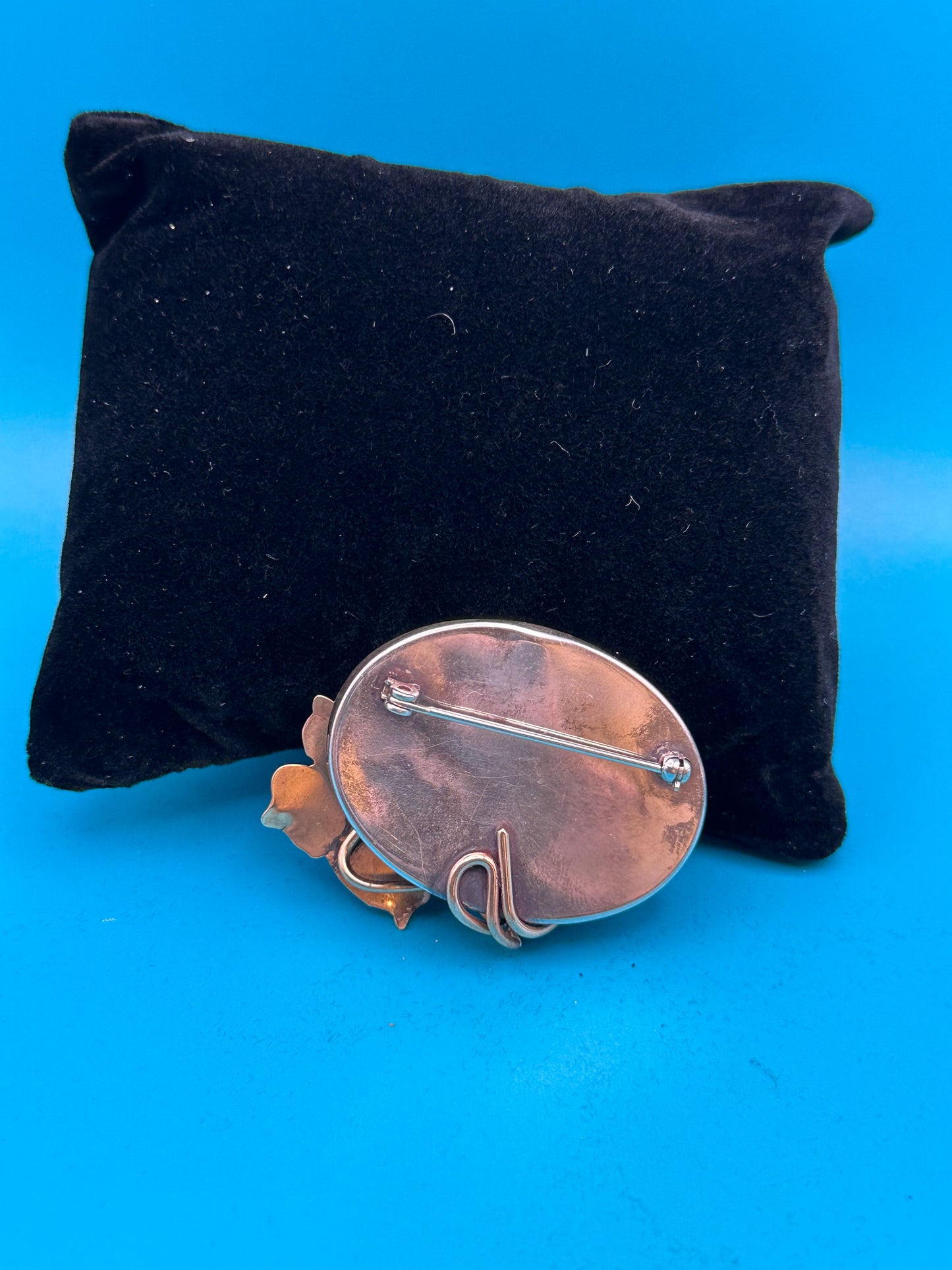 Vintage sterling silver and carnelian brooch/pendant