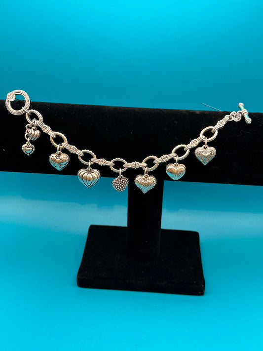 Vintage silver charm bracelet