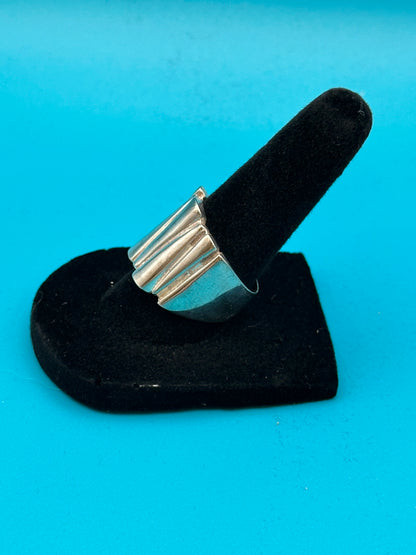 Contemporary sterling silver ring, may be Native American