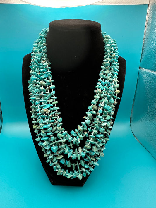 Turquoise cascade necklace