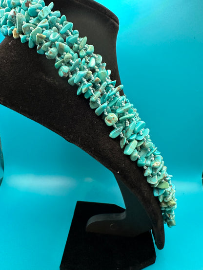 Turquoise cascade necklace