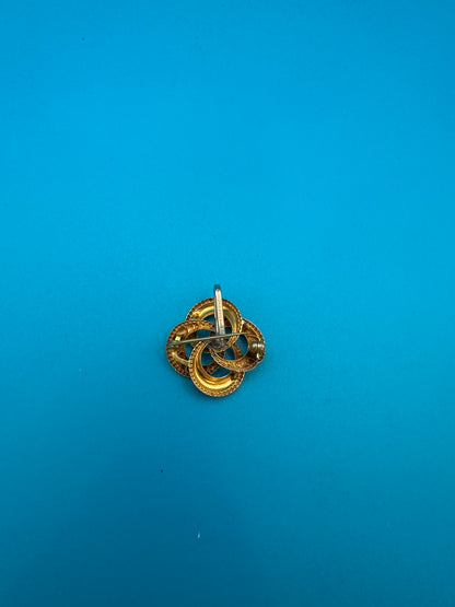 Vintage gold brooch/necklace with tiny opal in the center