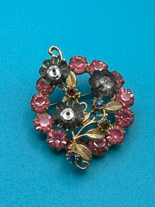Delicate vintage flower brooch