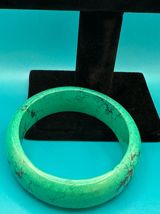 Natural turquoise bangle bracelet
