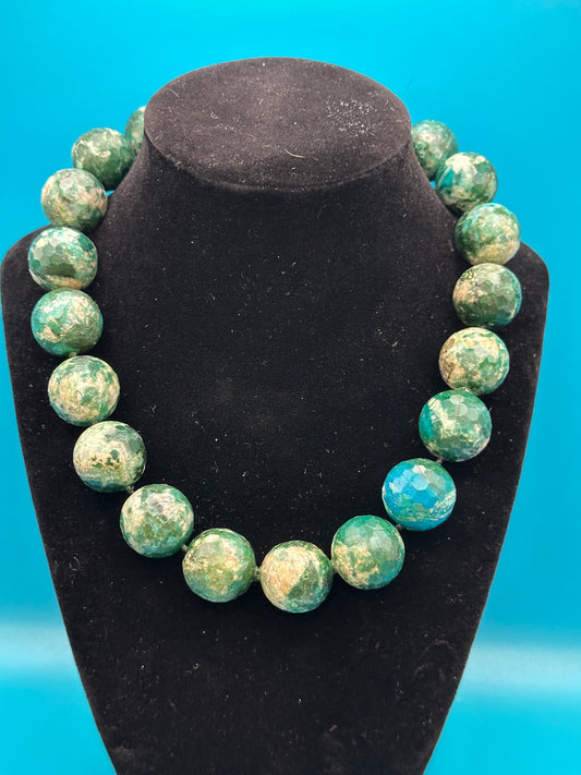 Sharon Rosenthal matte turquoise choker necklace