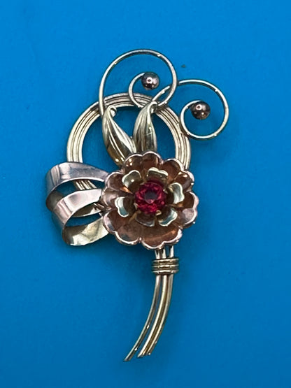 Vintage Harry Iskin flower brooch